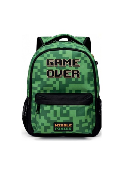 Minecraft 3772 Creeper Okul Çantası Çift Gözlü 41,5 Cm Tablet Bölmeli Ergonomik Su İtici Sırt Çantası Çok Renkli