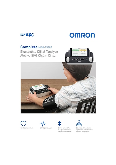Complete Akıllı Tansiyon Ve Ekg Ölçüm Cihazı Pilli Bluetooth, Afib Göstergeli, 5 Yıl Garantili