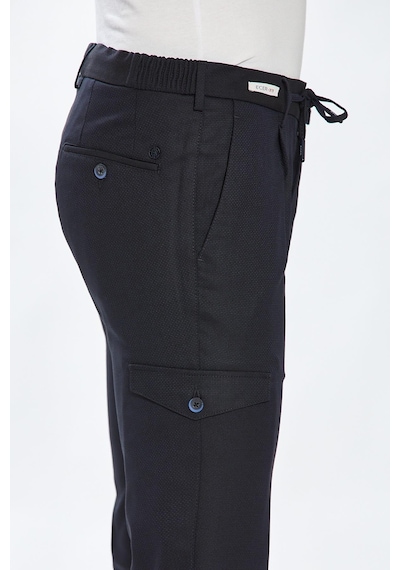 Ecer Liffey Pleated Kargo Pantolon-lacivert Lacivert