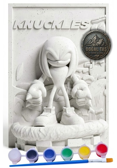 Sonic-knuckles 15 Cm Taş Biblo Çocuk Boyama Etkinliği