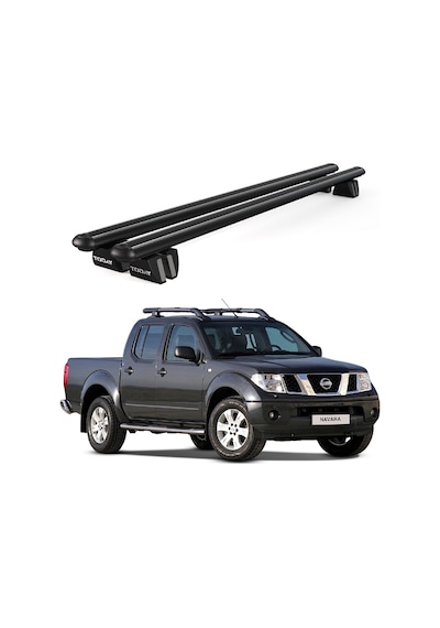 Pençe Nissan Navara 2005-2014 Uyumlu Siyah Ara Atkı 135cm Port Bagaj Tavan Barı