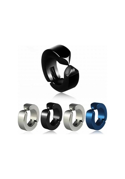3 MM Sıkıştırmalı Unisex Erkek Çelik Küpe Deliksiz Kulaklara Mse1
