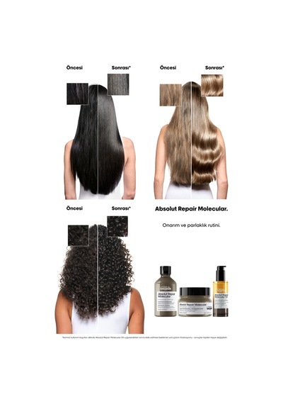 Absolut Repair Molecular Çift Fazlı Profesyonel Saç Bakım Yağı 30 Ml