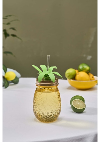 Karaca Ananas Transparent Pipetli Su Şişesi 550 Ml