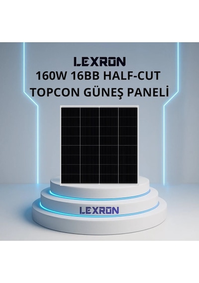Lexron 160w 32 Cell 16bb Half-cut Topcon Güneş Paneli