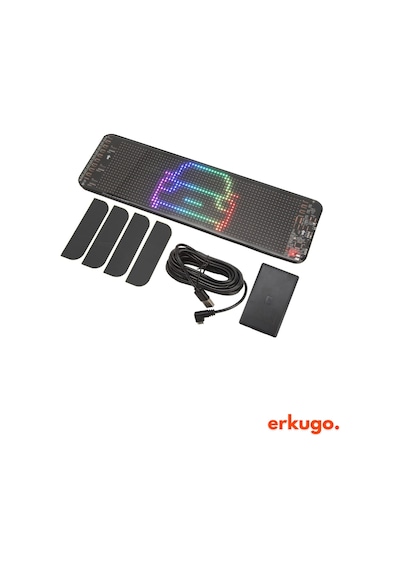 Telefon App Kontrollü Programlanabilir Araba Led Ekranı, Uzaktan Kumandalı Kayan Yazı Emoji Led