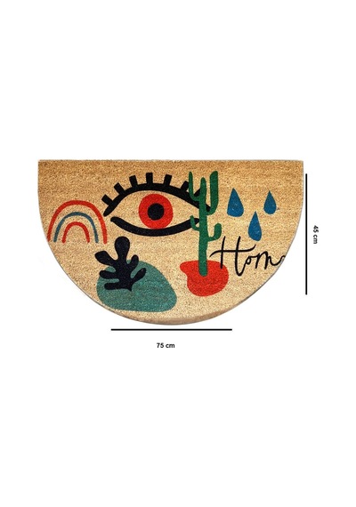 Coco Voll 45x75 Cm Doğal Koko Kıl Paspas,hindistan Naturel Kapı Önü Paspası Renkli
