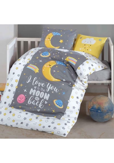 Clasy Bebek Nevresim Takımı Sun Luna Gri