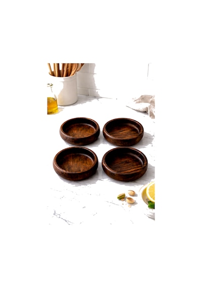 CH woodline Ceviz Ağacı Çerezlik Kase Seti 4 Adet 12 Cm El Yapımı Doğal Ahşap Kase, Masif Ceviz, Kahvaltılık Ve Sunumluk Kase Set - CH woodline Ceviz Ağacı Çerezlik Kase Seti 4 Adet 12 Cm El Yapımı Doğal Ahşap Kase, Masif Ceviz, Kahvaltılık Ve Sunumluk Kase Set -