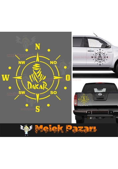 Dakar Pusula Off Road Oto Sticker, Jeep Sticker