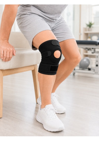 Siyah Ligamentli Dizlik Cırtlı Ayarlanabilir Kısa Diz Destekleyici - Lisinya