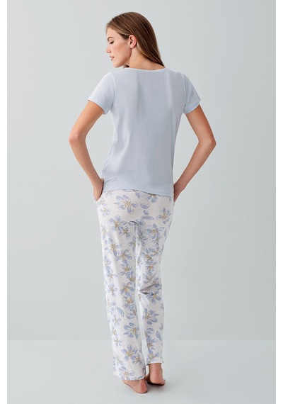 Arnetta Kadın Mavi Pijama Takım Mavi