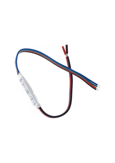 3 Tuşlu Rgb Led Dimmer Dc 12v 3a Renk Hız Parlaklık Ayarı Ortak Anot 20 Renk 19 Mod Hafıza 5050