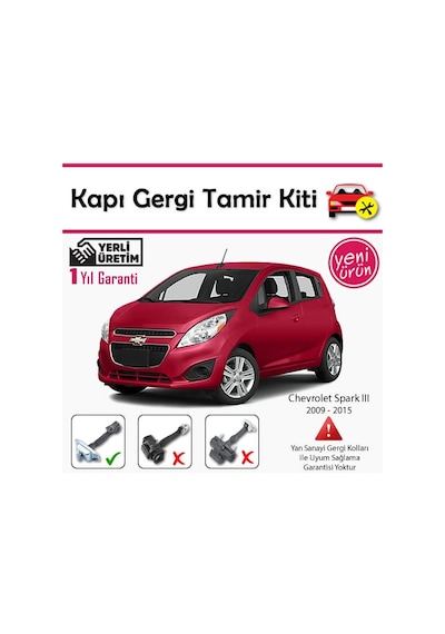 Barrer Chevrolet Spark Kapı Gergi (Limitör) Tamir Kiti 2009-2016
