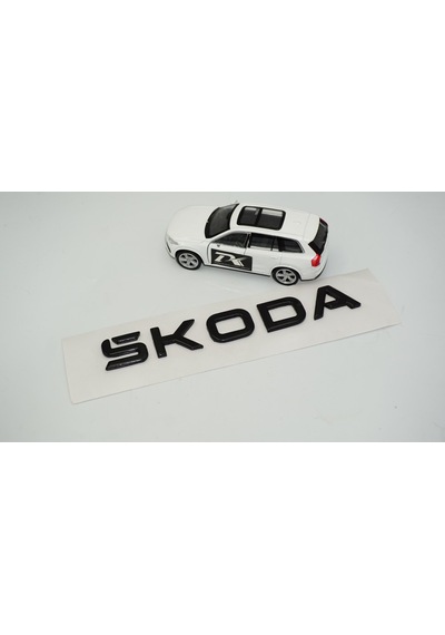 Dk Tuning Enyaq Elroq Ön Kaput Siyah Yazı Logo Arma Skoda İle Uyumlu Ön Arma