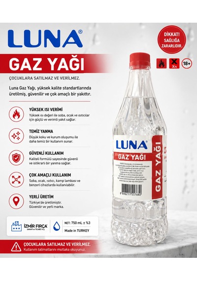 Gazz Yağı Lamba Yağı Taş Yağı Kandil Yağı 750 Ml Şeffaf