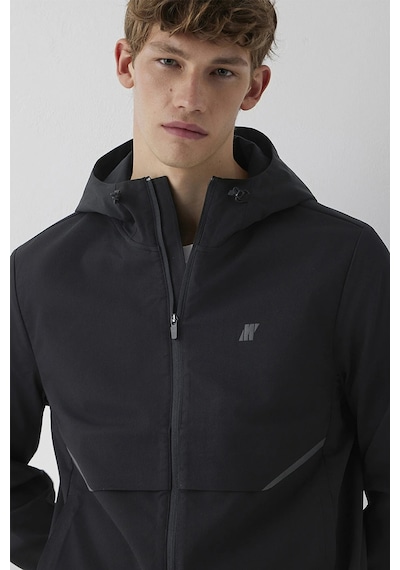 Mavi Erkek Su İtici Kapüşonlu Spandex Ceket M0110894 Siyah