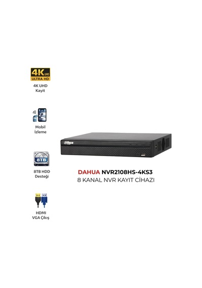 Nvr2108hs-4ks3 8 Kanal Profesyonel Güvenlik Nvr