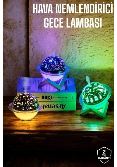 Hava Nemlendirici Masa Ve Gece Lambası Usb Projeksiyon Aromaterapi Mh-hs3983-7757