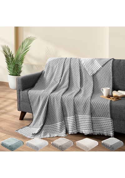 Antrasit Koltuk Kanepe Örtüsü Koruyucu Koltuk Şalı 170x200 Çekyat Örtüsü