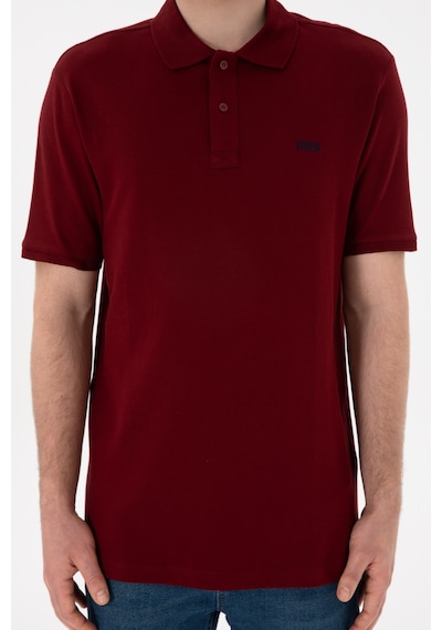 U.S. Polo Assn. Erkek Regular Fit Polo Yaka Bordo Basic Tişört 50306007-VR014 U.S. Polo Assn. Erkek Regular Fit Polo Yaka Bordo Basic Tişört 50306007-VR014