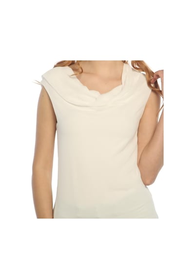 Bulalgiy Kadın Ekru Şifon Tişört - Bga108328