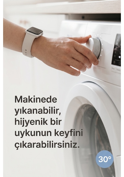 Cennet Yatak Pureluxury Tek Kişilik Sıvı Geçirmez Alez Pamuk Yüzey Nefes Alan Full Kenar Lastikli Beyaz