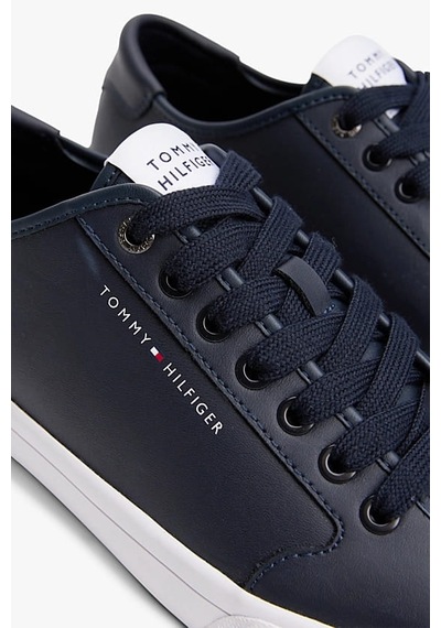 Tommy Hilfiger Erkek Th Corporate Vulc Sneaker - Lacivert Desert Sky