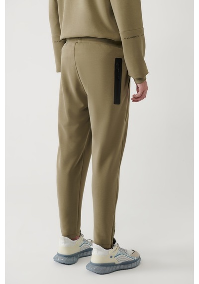 Avva Erkek Haki Soft Touch Fermuar Paçalı Regular Fit Jogger Eşofman Altı A41y3401 Haki