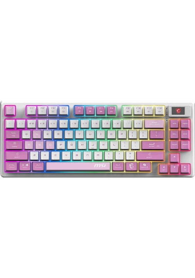 Msı Q Tr Gg Forge Gk600 Tkl Violet Switch Mekanik Beyaz/mor Oyuncu Klavyesi-219101