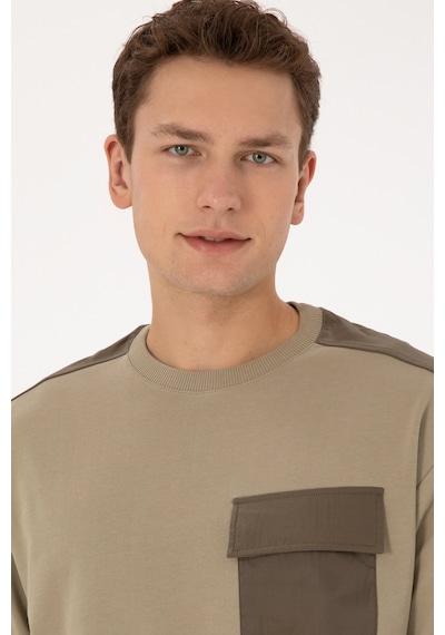 U.s. Polo Assn. Erkek Açık Haki Sweatshirt 50316401-vr183 Acık Hakı