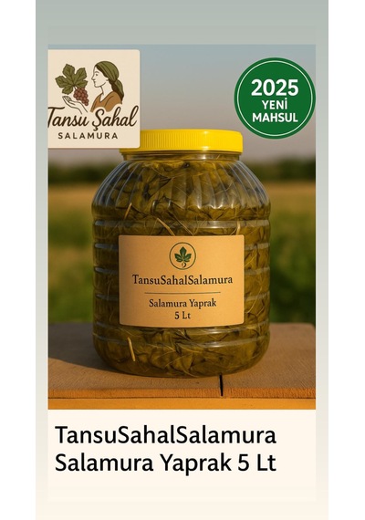 Tansu Şahal Tüysüz Damarsız Uç Salamura Yaprak 5 L