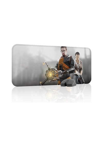 Half Life Kaymaz Dikişli Kauçuk Oyuncu Mousepad V1 - 70x30 Xl Gaming Mouse Pad Fare Altlığı