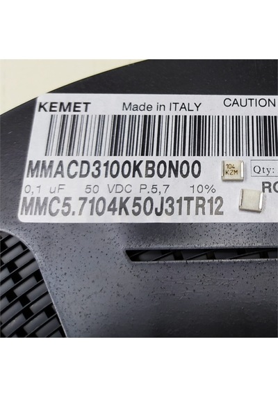 Mmc5.7104k50j31tr12 100nf 50v 0.1 Smd Kemet Polyester Kondansatör 65 Adet