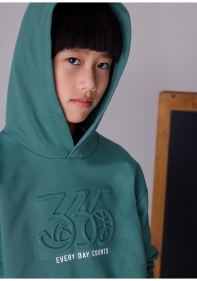 Mayoral Yeşil Erkek Çocuk Kapüşonlu Sweatshirt 7401 Yeşil