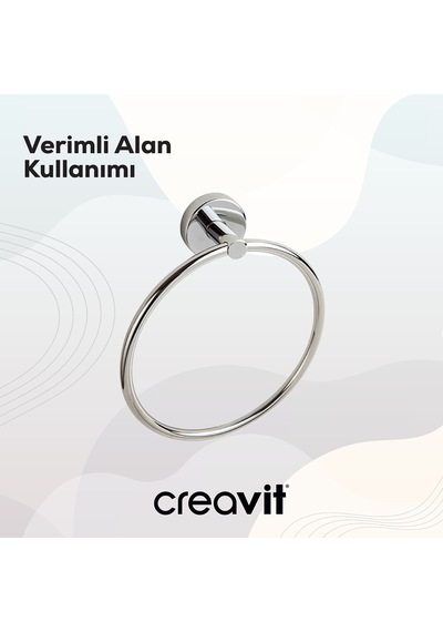 Creavit DR27005 Drop Yuvarlak Havluluk Krom