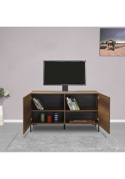 Roma 2 Kapaklı Modüler Tv Ünitesi - Koyu Ceviz Oslo Ceviz 120x70x43 Cm Gxyxd