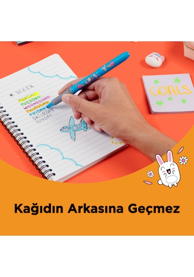 Bıc Marking Highlighter Grip Kawaii Desenli Fosforlu Kalem 10'lu Set Çok Renkli
