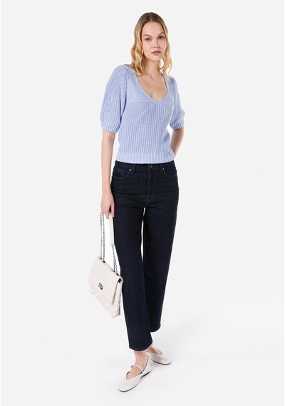 Colin's Colins Slim Fit Derin Bisiklet Yaka Mor Kadın Kazak Cl1067361 Lavender Lavanta