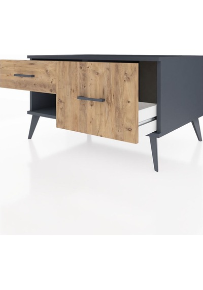 Kronos Şifonyer 2 Çekmeceli 88x59x48 Antrasit-antrasit/çam Antrasit/çam Kronos Şifonyer 2 Çekmeceli 88x59x48 Antrasit-antrasit/çam Antrasit/çam