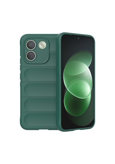 Xiaomi Redmi Note 17 Pro Max Kılıf Elde Tutma Kolaylıkla Kaydırmaz Kenar Line Dizayn Optietnik Kapak Koyu Yeşil