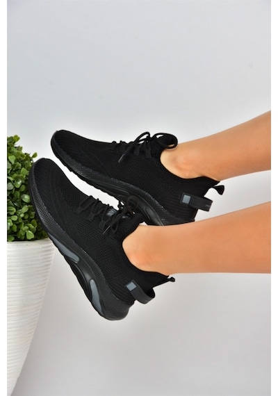 Fox Shoes Siyah Triko Kumaş Kadın Spor Ayakkabı M702006204