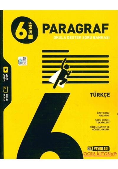 6. Sınıf Türkçe Paragraf Soru Bankası Hız Yayınları