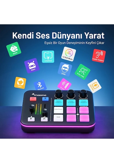 Maonocaster G1 Neo Oyun Ve Yayıncı Ses Mikseri Ses Kartı