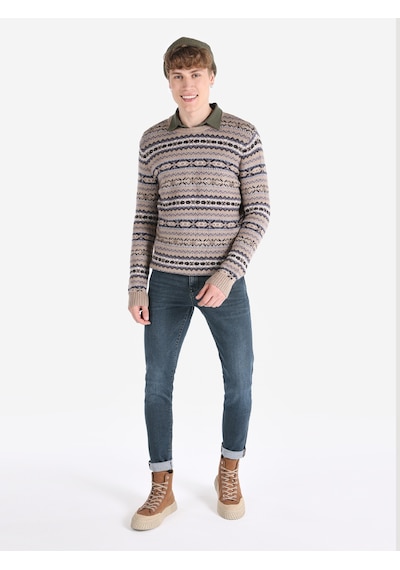 Colin's Colins Regular Fit Gri Erkek Kazak Cl1066334 Gri