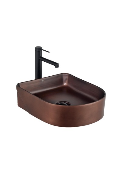 Eh-5110c Tezgah Üstü Lavabo Mat Bronz Bordo