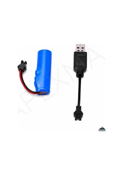 Lexroo 3.7 Volt 500 Mah Şarj Edilebilir Şarjlı Pil Ve Şarj Kablos