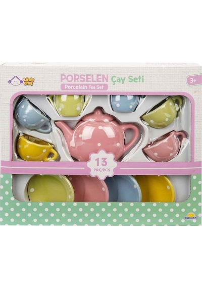 1501 Porselen Çay Seti 13 Parça - Beyaz