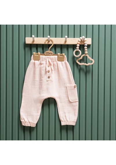 Tiffany Baby & Kids Tiffany Baby Müslin Theme Şalvar Düğmeli Alt 26006 Pudra