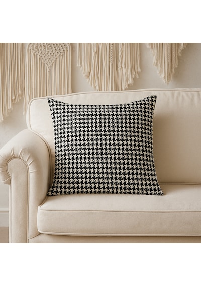 Kazayağı Desenli Kırlent Kılıfı Duck Kumaş, Fermuarlı, Dekoratif Yastık Kılıfı 45 x 45
